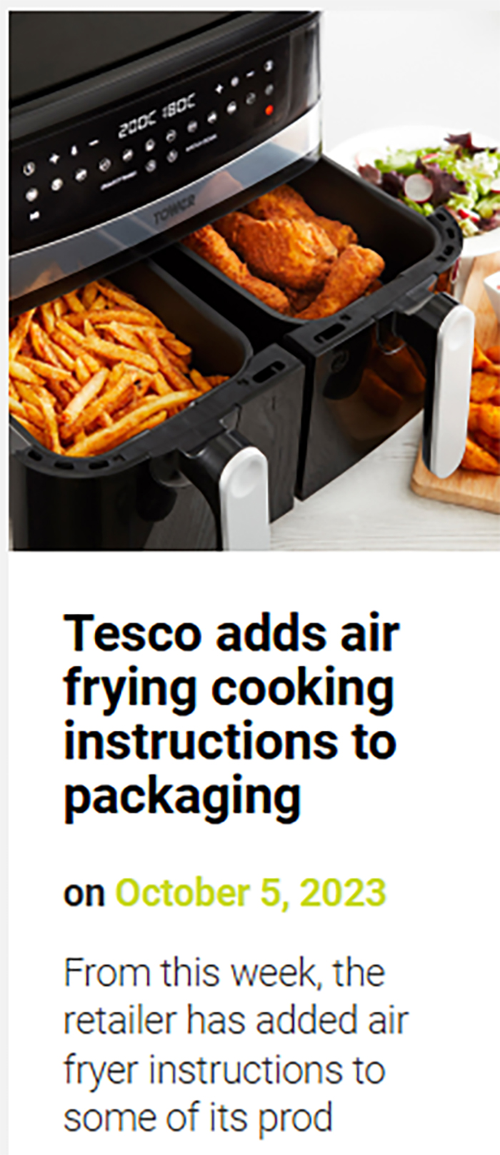 Tesco adds air frying