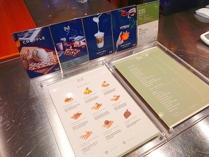 RAW CAFEのメニュー