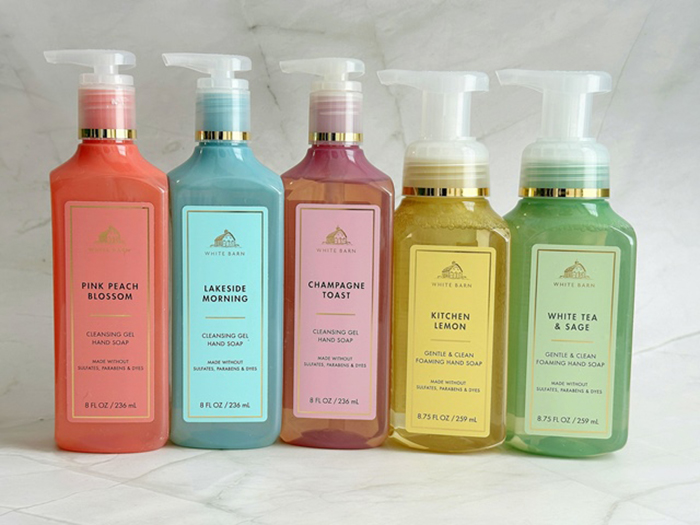 Bath & Body Worksのカラフルなパッケージ