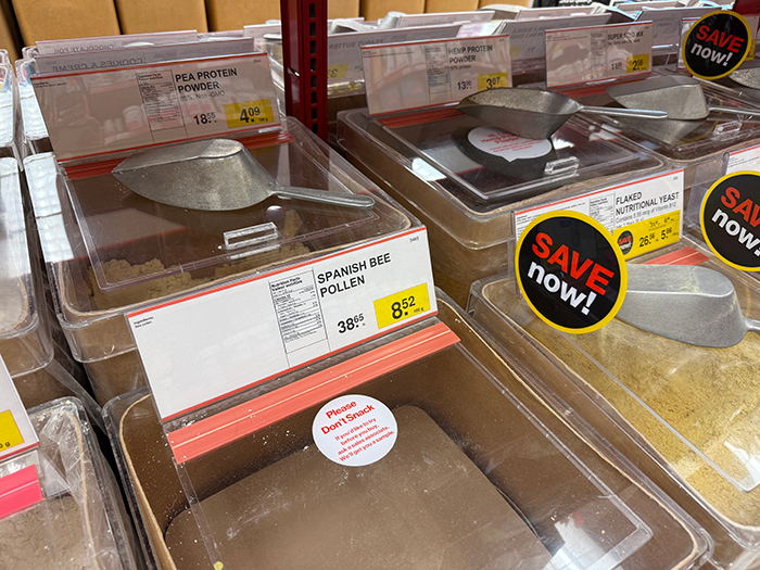 幅広いラインナップのプロテインの量り売り