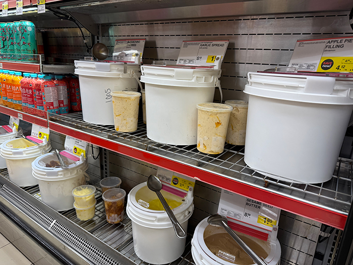 ソースやジャムなどの加工済み商品の量り売り