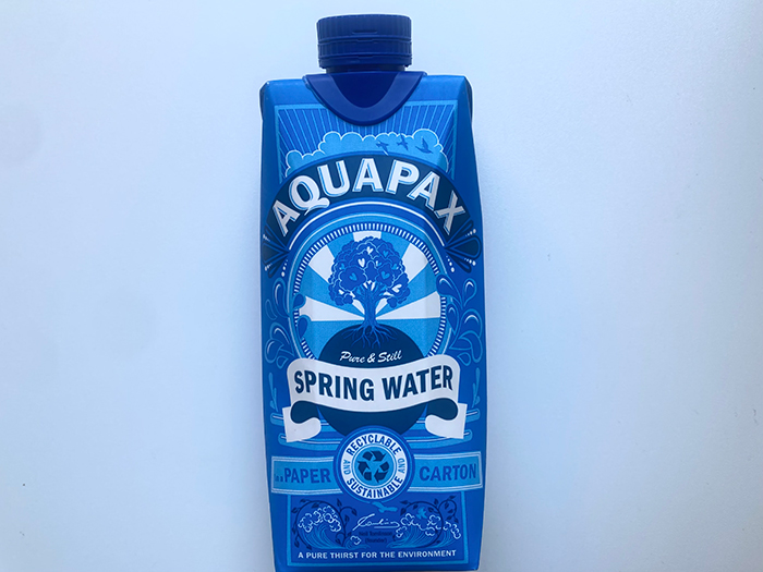 紙パック入りミネラルウォーター「AQUA PAX(アクアパックス)」