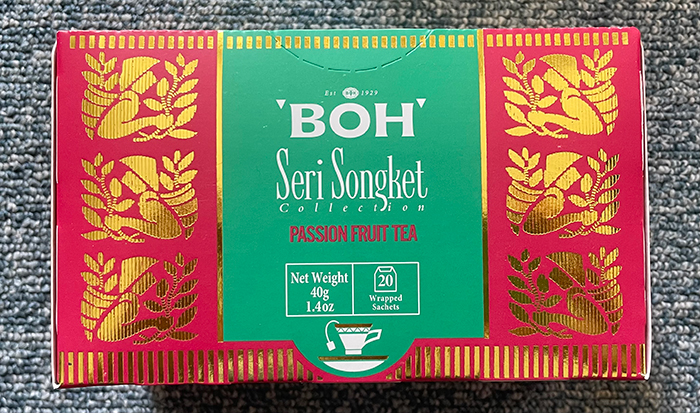 パッションフルーツの紅茶のパッケージ