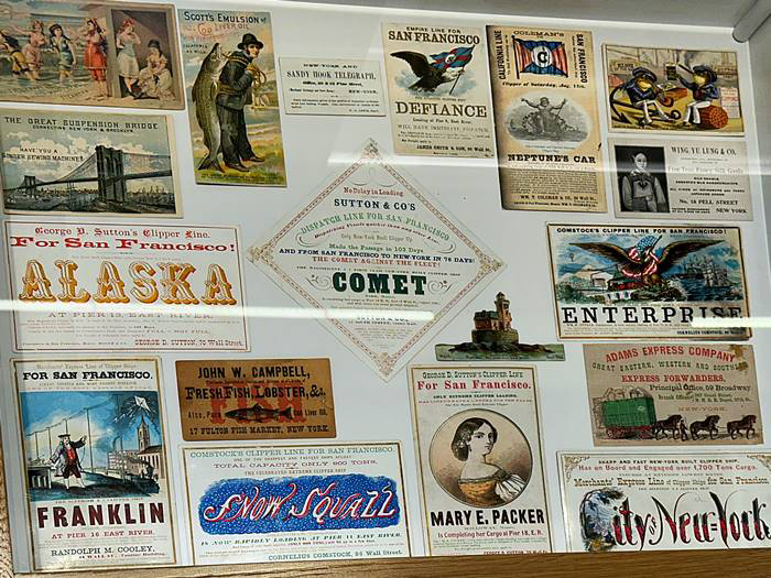 凝ったデザインのタイポグラフィが目を引く「サウスストリートシーポートミュージアム」のビジネスカード