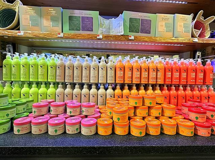 色とりどりのボディケア商品達