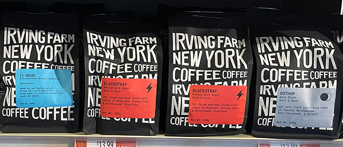 Irving Farm New York Coffeeのパッケージ