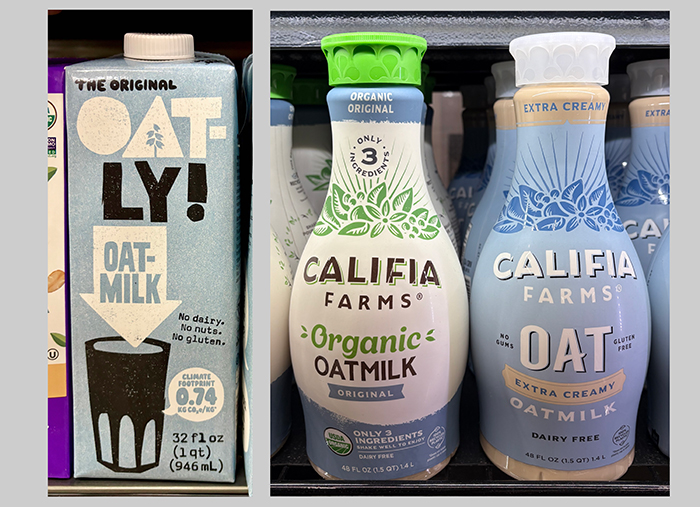 (画像1：左「OATLY」、右「CALIFIA FARMS」)