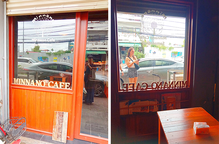 「minnano cafe」の外観と内観