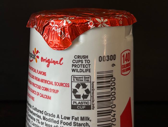 パッケージに環境対応のメッセージが書かれている