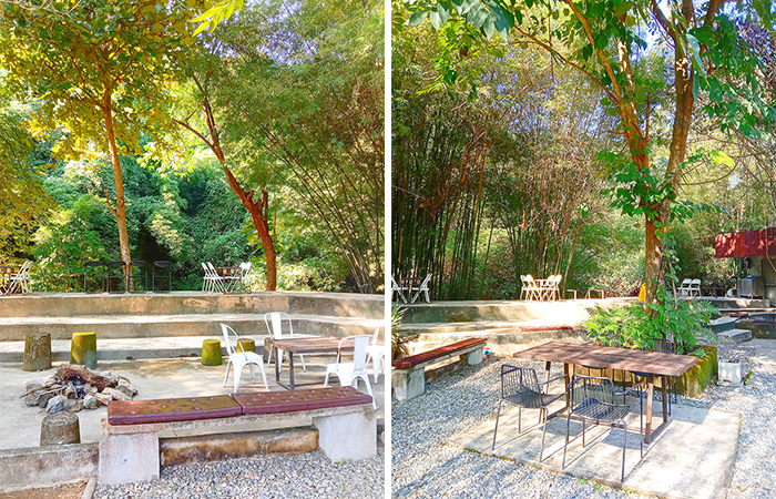 心地の良さそうなカフェの席