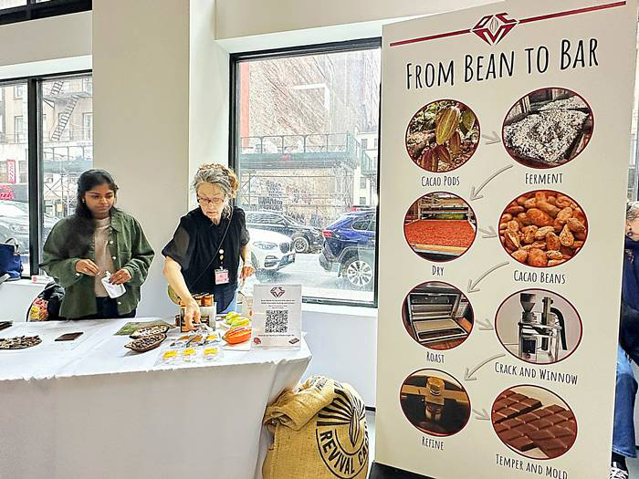 原料から製品になるまでの過程を体験を通して学べるコーナー