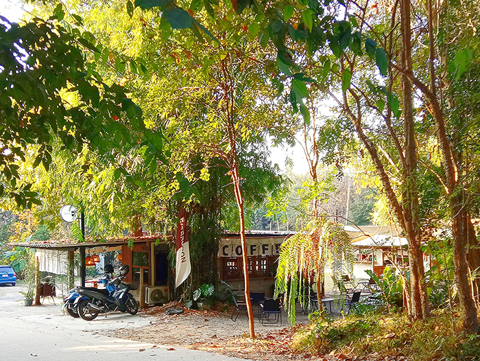 のれんがトレードマークの隠れ家のようなカフェ