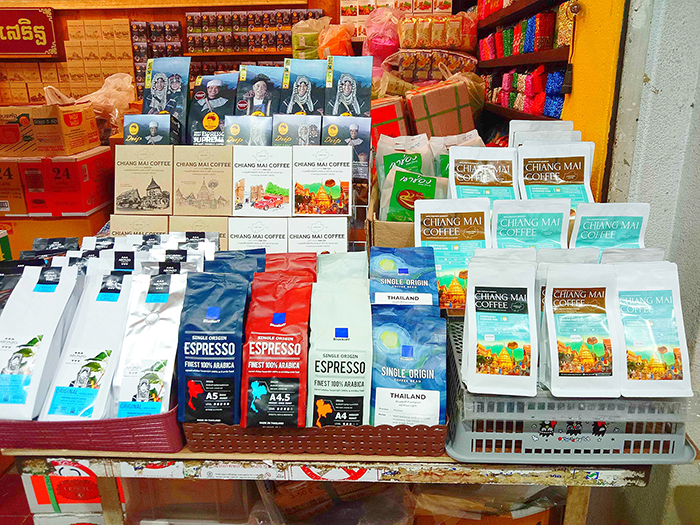 観光客ウケがよさそうなコーヒー豆のパッケージ