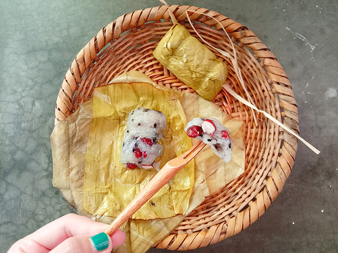 タイの伝統的なデザート「カオトムマット」