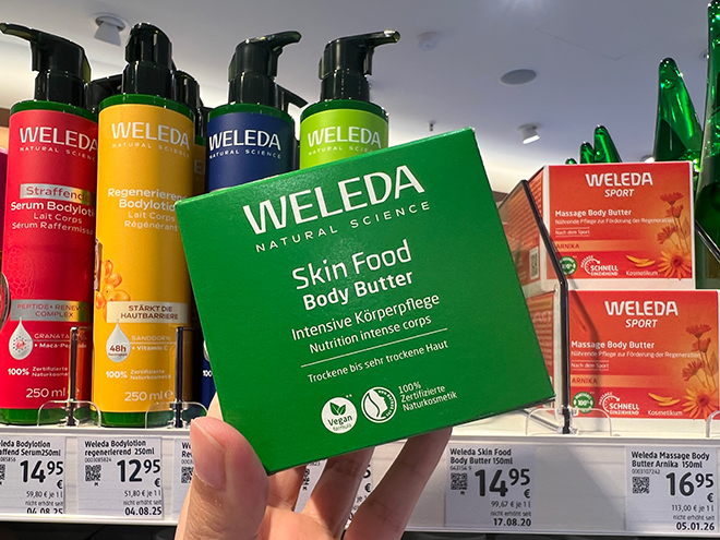 Weledaのスキンフードのパッケージ