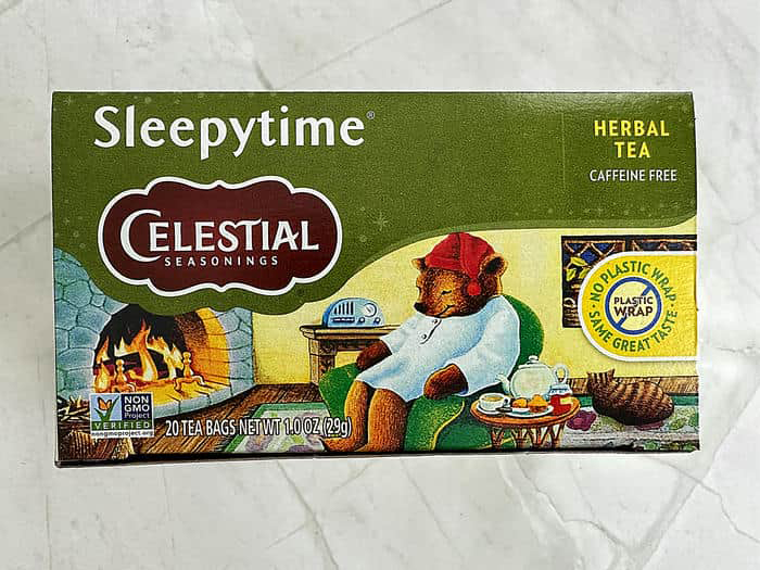 クマが眠っている様子が描かれている「Sleepytime」のパッケージ