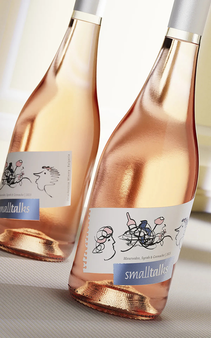 Smalltalks Ros&eacute; Artistic Wine Label Design
