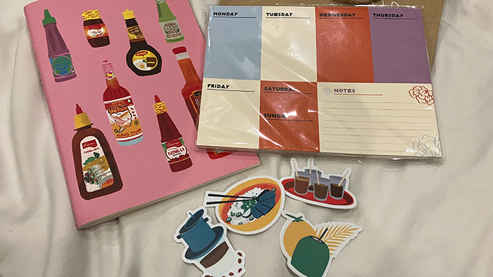 雑貨ショップで購入したノート＆スケジュール帳＆シール