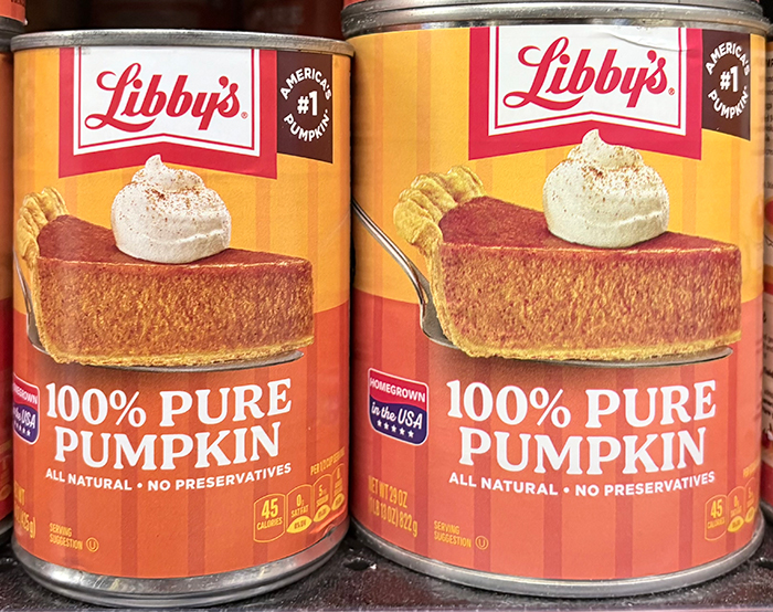 「Libby's(リビーズ)」のかぼちゃの缶詰パッケージ